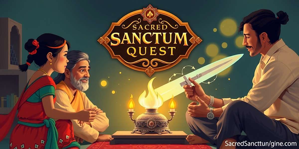 Sacred Sanctum Quest - Bridging Generations Through Spirituality Multi-generational Indian family playing Sacred Sanctum Quest together and discussing spiritual concepts